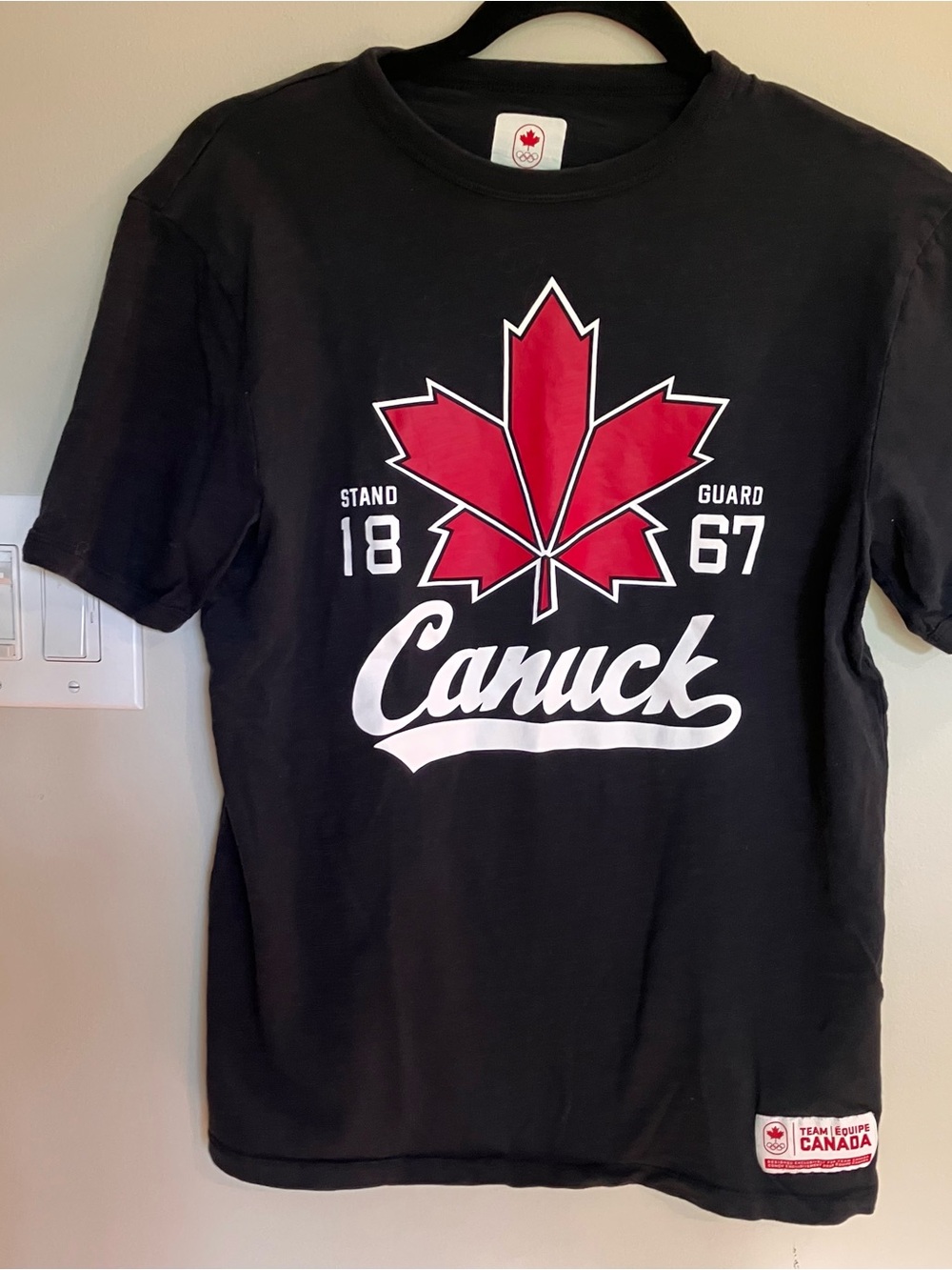 Canuck Short Sleeve Graphic Tee - Black & Red